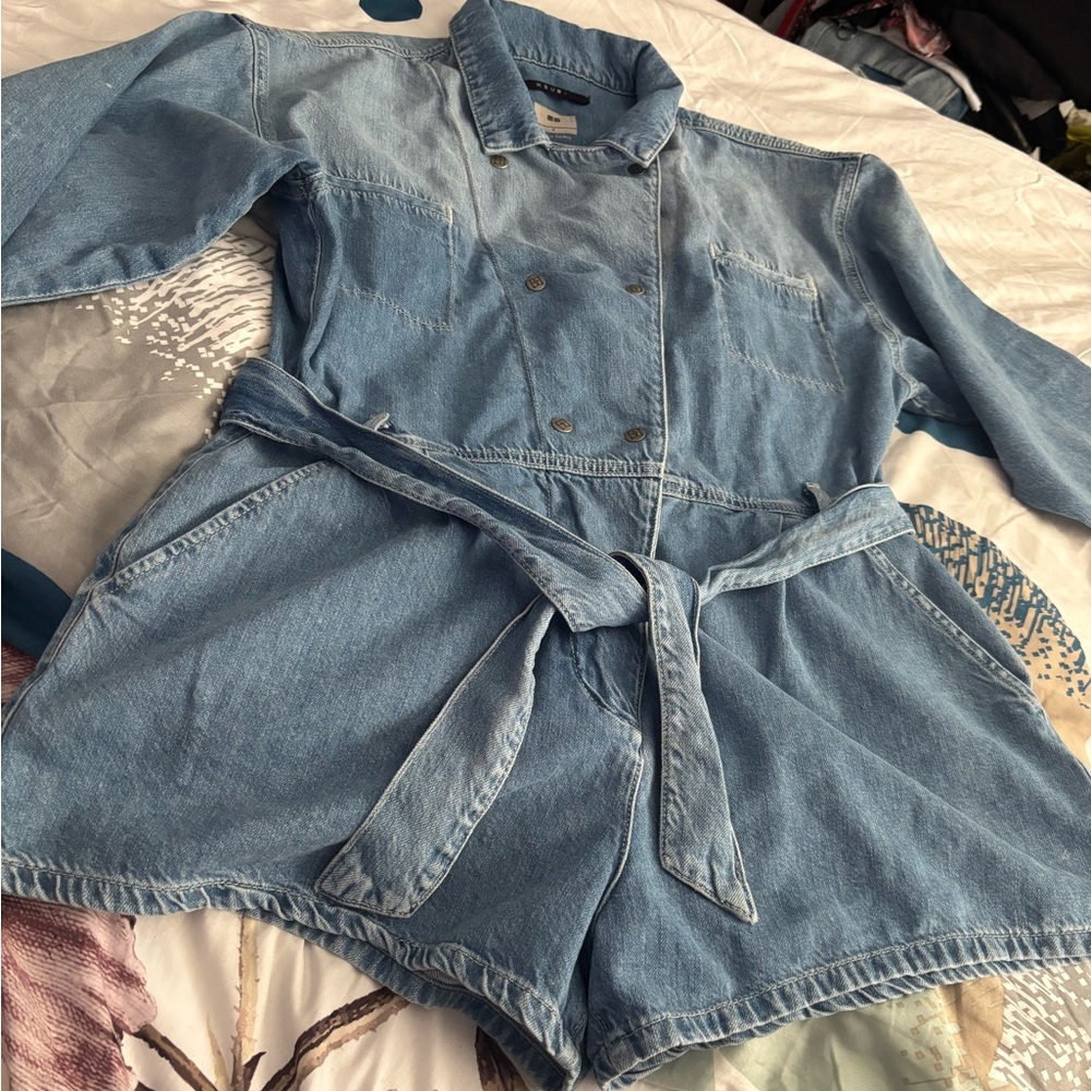 Ksubi Light Blue Women's Denim Romper